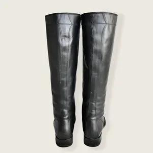 Frye | Shoes | Frye Melissa Tall Black Genuine Leather Laceup Knee High ...